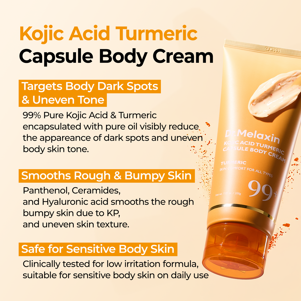 Kojic Acid Turmeric Capsule Body Cream